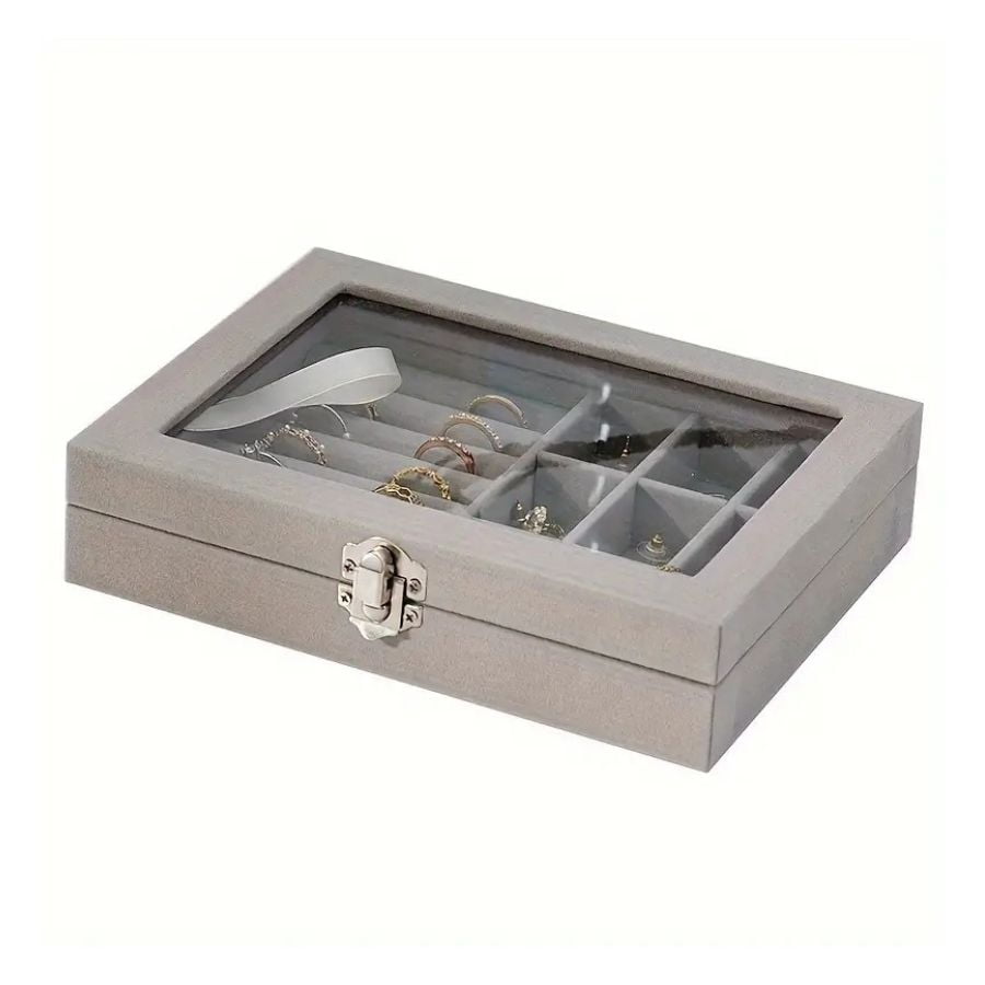 Click Ventas - Caja De Almacenamiento Joyeria Caja Anillos Con Boton