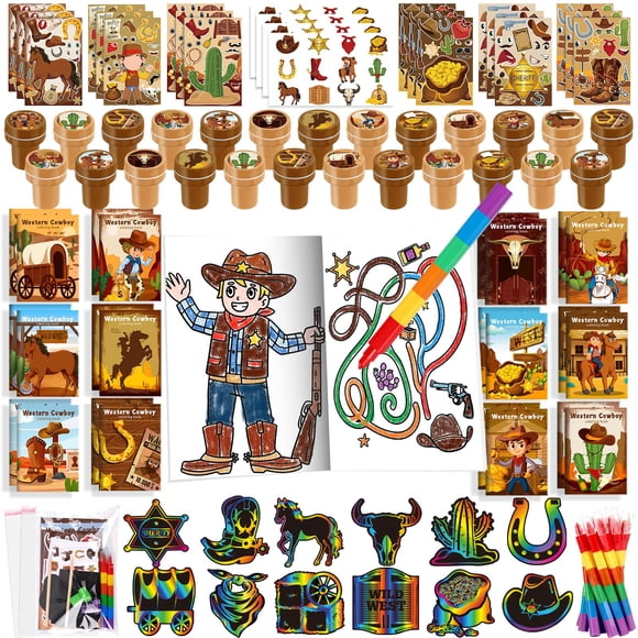 Set de colorear BenLouis 84 piezas Fiesta Vaquera para Niños