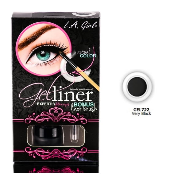 Kit delineador en gel LA Girl Jet Black