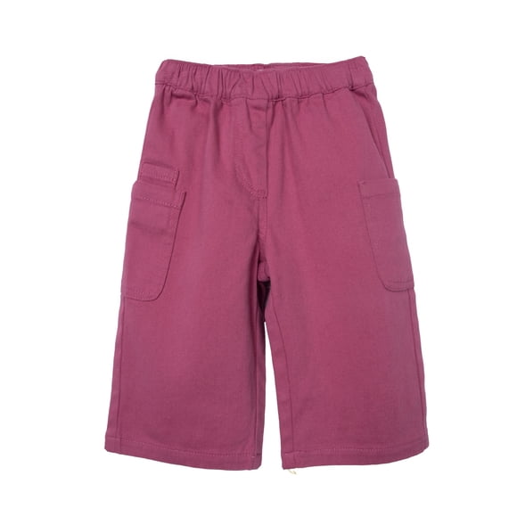 Pantalón Bebé Niña Gabardina Cintura Elasticada Ciruela