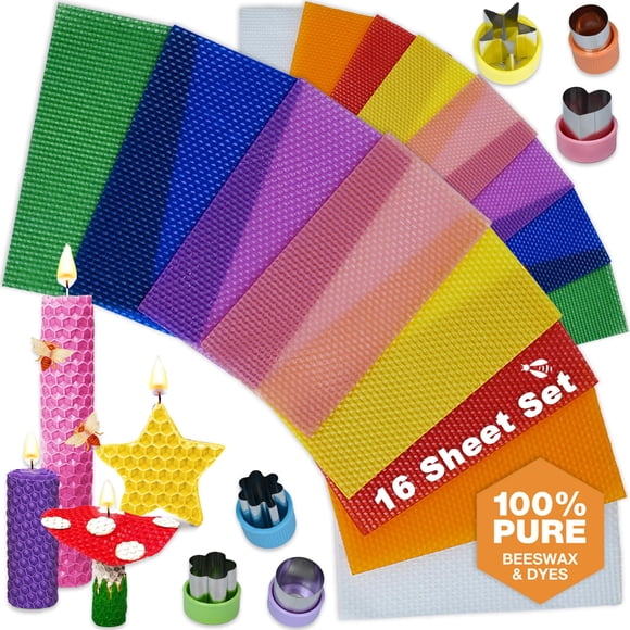 Kit para hacer velas Candleology de cera de abeja 100% pura para niños