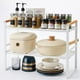 thumbnail image 1 of Repisa Organizador Cocina Acero Madera 2 Niveles 54cm Ancho Blanco, 1 of 5