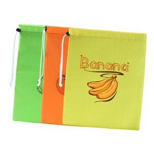 Magideal - 3 Piezas Bolsa De Almacenamiento Frutas Bolsas De Verduras Bolsas Reutilizables Bolsa De Compra Diseño Con Cierre Cordón Material Poliéster Forro Alum