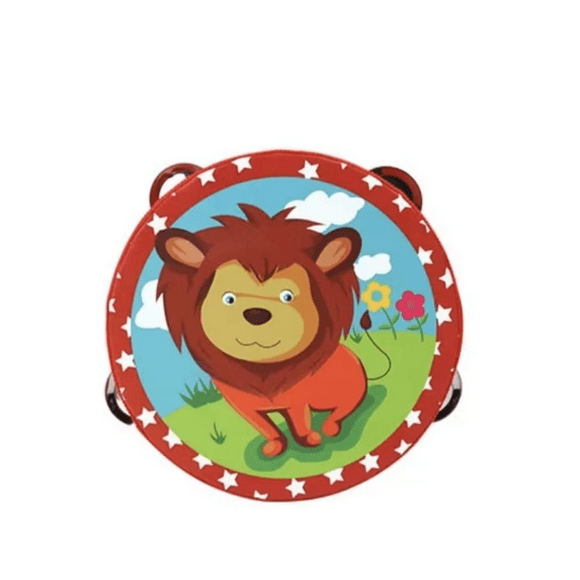 Pandero Musical Infantil Color Rojo De León - PB-C8
