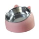 thumbnail image 3 of Comedero para mascotas, recipiente antideslizante de acero inoxidable de 15 degree, cuenco protector para el cuello, plato de alimentación, cuenco , Rosado, 3 of 5