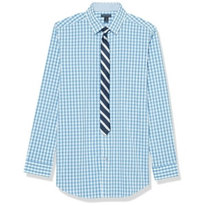 Camisa De Vestir Tommy Hilfiger Para Niños, 8 Husky, Con Corbata Recta