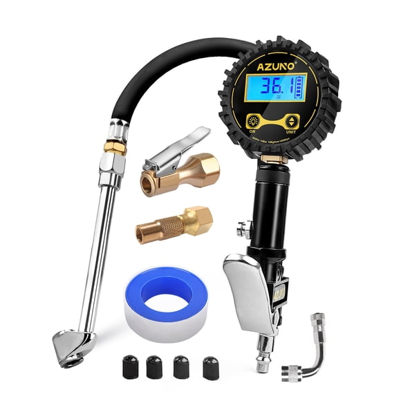 Inflador de neumáticos AZUNO Digital 200 PSI con manómetro