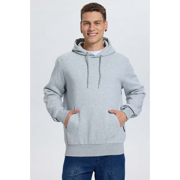 Polerón Hombre Hoodie Gris Melange