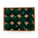 thumbnail image 1 of Pack 12 6CM Esferas Bambalinas De Terciopelo Adornos Navidad Rojo Verde, 1 of 5