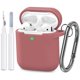 thumbnail image 1 of Funda de silicona ATUAT para AirPods con llavero – Marrón, 1 of 7