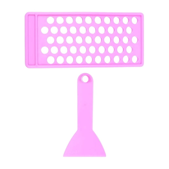 Kits De Elaboración De Bálsamo Labial Bandeja Contenedor De Herramientas De 50 Orificios Para Lápices Labiales DIY Home Violet