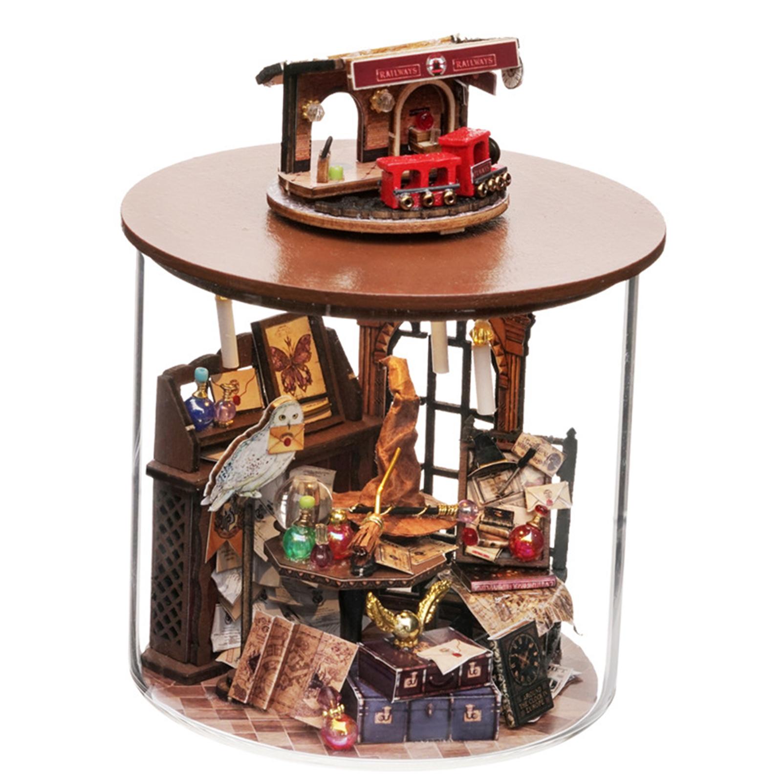 Bothyi - Casa De Muñecas De Madera Botella De Ensueño En Miniatura Casa Pequeña Para Niños Adultos Estilo A