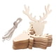 thumbnail image 3 of 10pcs Rebanadas De Animales De Madera Sin Terminar Recorte Colgante Decoración De La Boda Ciervos, 3 of 5