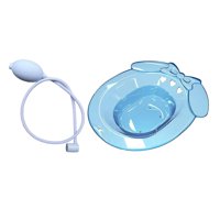Magideal - Bandeja Para Baño De Asiento Para Mujer, Duradera Sobre El Inodoro, Amplia Zona De Asiento, Cuenco De Baño Para La Cadera, Baño Para Dormitorio, Baño, Azul Con Flusher