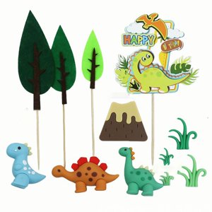 Magideal - 12 Adornos Para Tartas De Dinosaurios, Adornos Para Cupcakes, Muñecas, Estatuas, Pequeñas Decoraciones Para Tartas Para Niñas, Cumpleaños, Compromisos