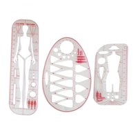 Magideal - Regla De Plantilla De Dibujo De Moda, Regla De Costura, Duradera, Portátil, Vestidos, Ropa, Creación De Modelos Claros, Reglas De Ilustración De Moda