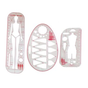 Magideal - Regla De Plantilla De Dibujo De Moda, Regla De Costura, Duradera, Portátil, Vestidos, Ropa, Creación De Modelos Claros, Reglas De Ilustración De Moda