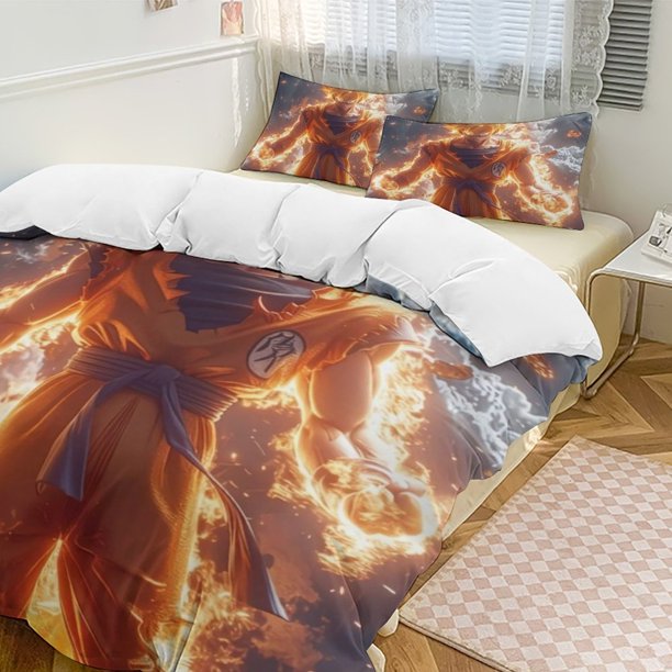 DRAGON BALLCartoon Collection 3-Piece Comforter Set, Personalized Bedding Decor for Kids And Teens Bed Sheets