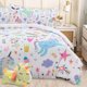 thumbnail image 3 of Purple Unicorn Full Bedding Set for Kids Boys Girls Glitter Galaxy Unicorn Duvet Cover 3 Piece Space Unicorn Comforter Cover, 3 of 5