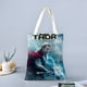 thumbnail image 2 of Thor Bolso de tela con estampado de lienzo para mujer, bolsa de compras reutilizable y estética, con cremallera interior, regalo para mujer, 35 × 40 cm., 2 of 6
