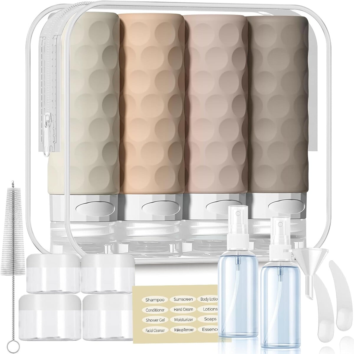 Set 16 Botellas Viaje Silevoler Silicona Tsa Aprobado