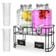 thumbnail image 1 of Dispensador de bebidas de vidrio DD&HAPP, 1 galón, paquete de 2 con soporte, 1 of 7