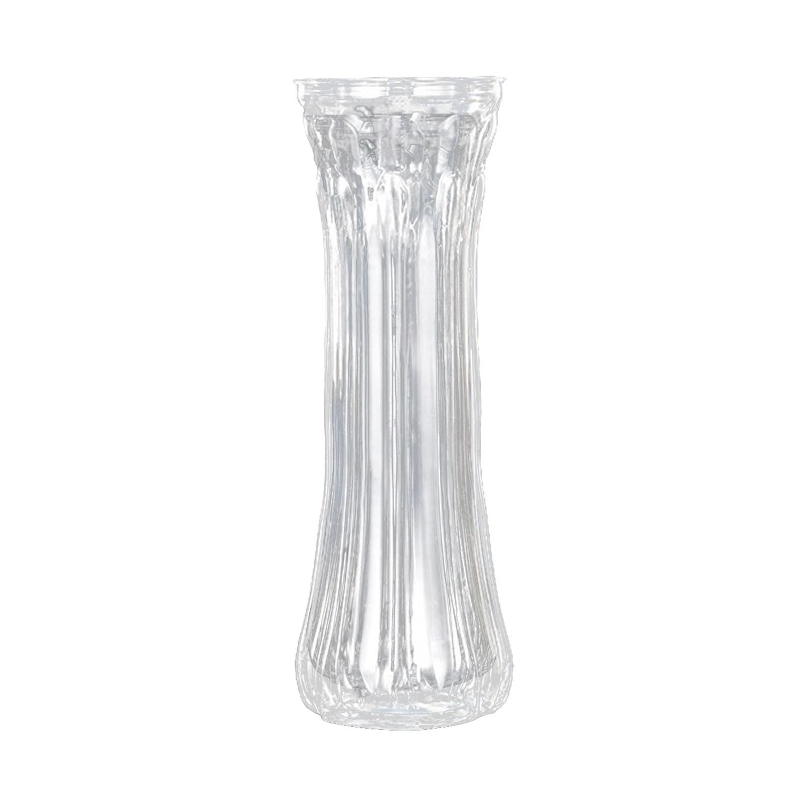 Magideal - Florero Transparente Jarrón Moderno Recipiente De Cristal Decorativo Para Arreglos Florales Apto Para Sala De Estar Dormitorio Oficina Mesa Regalo Decoración De Hogar 97 Cm X 10 Cm X 295 Cm