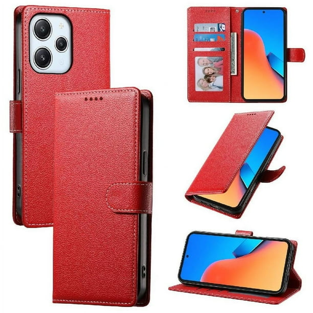 Funda para FOXDOCK Xiaomi Poco M6 Pro 5G– Cuero Premium, 3 ranuras para tarjetas, Protección contra impactos