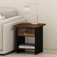thumbnail image 1 of Mesa Auxiliar Furinno Moderna Cuadrada con Almacenamiento en Roble Ámbar, 1 of 6