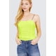 thumbnail image 1 of Top Camisola de Malla con Tirantes Elásticos, Cuello en V y Detalle Fruncido, 1 of 5