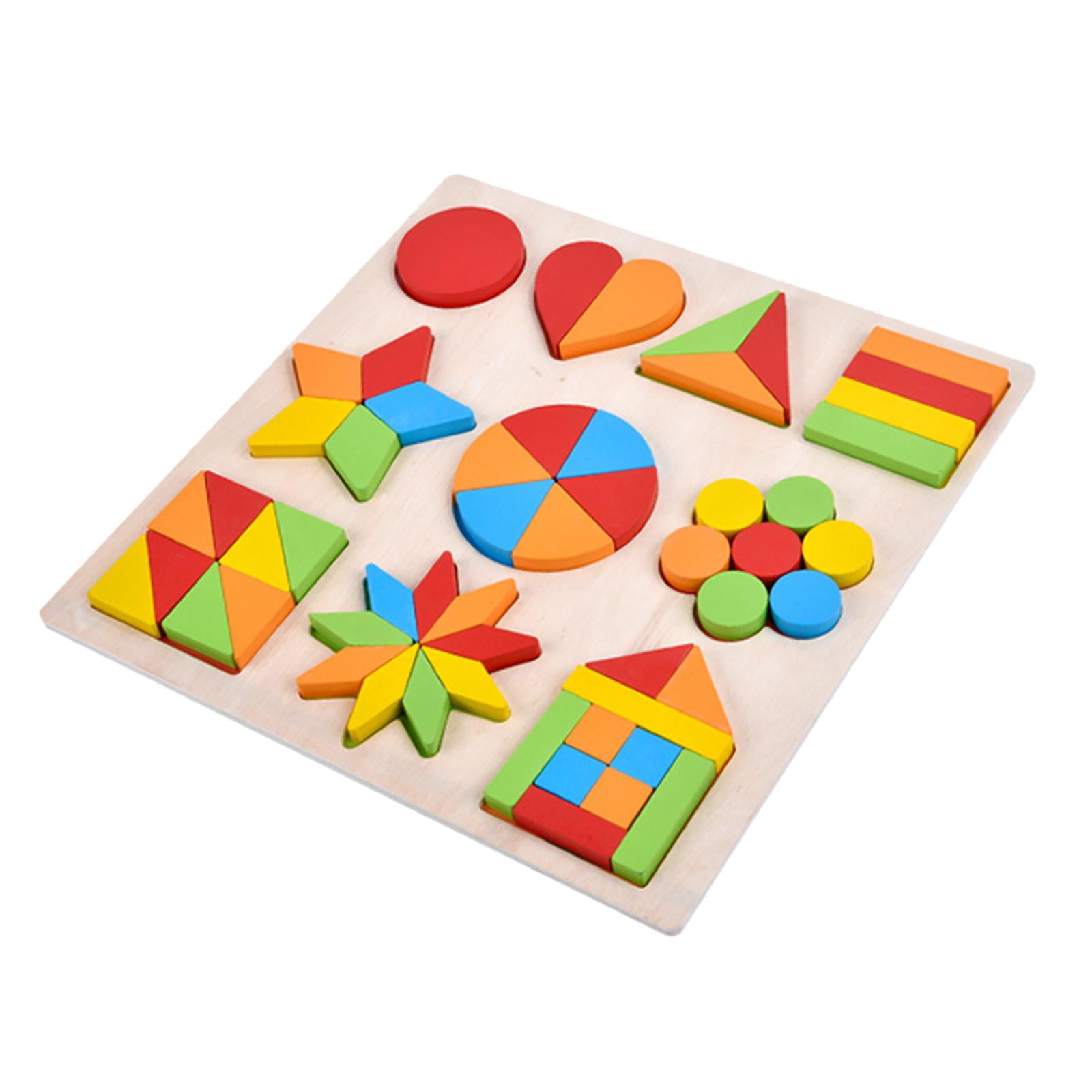 Magideal - Rompecabezas De Juguete Para Niños Pequeños Rompecabezas Actividades Montessori Tallo Ayudas Para La Enseñanza Rompecabezas De Clasificación De Formas Geometría