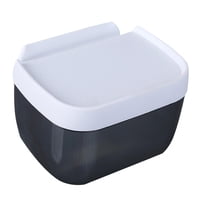 Magideal - Portar Higiénico Con Shlef Impermeable Sin Perforaciones Para Cocina Dormitorio , Negro