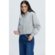 thumbnail image 2 of Polerón Mujer Zipper Crop Gris Melange, 2 of 4