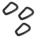 thumbnail image 2 of 3 piezas carabiner clip llavero al aire libre mochila snap hook negro, 2 of 4