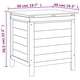 thumbnail image 3 of Caja de almacenamiento para jardín VidaXL, madera de abeto maciza blanca, tamaño mediano, 3 of 9
