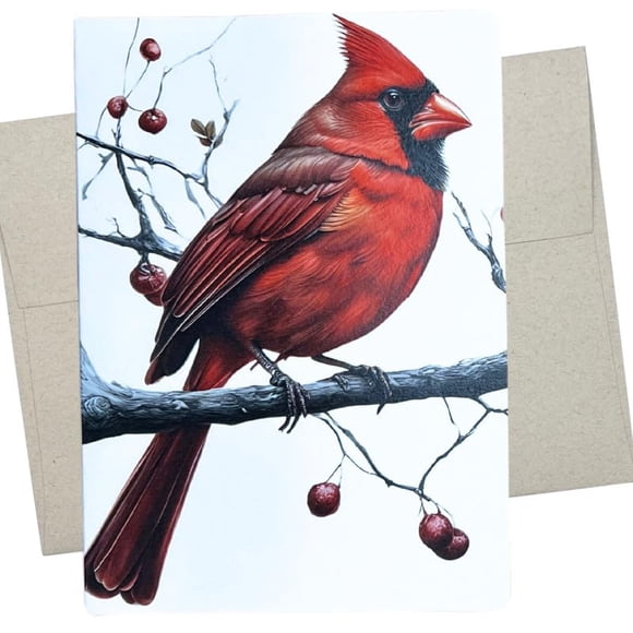Tarjeta De Felicitación Whitman Y Su Hija En Forma De Cardenal Rojo 13 X 18 Cm