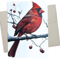 Whitman And Daughter - Tarjeta De Felicitación Whitman Y Su Hija En Forma De Cardenal Rojo, 13 X 18 Cm