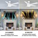 thumbnail image 4 of Ventilador de techo YUHAO 132 cm con luz LED y control remoto de 6 velocidades, 4 of 9