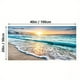 thumbnail image 1 of 1pc Beach Canvas Wall Art For Living Room Bedroom Home Decorations Sunrise Blue Ocean Sea Beach Pictures Art Decor Modern Seascape Waves Landscape Canvas Prints Artwork Frameless 19*39in, 1 of 3