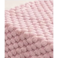 Genérico - Piecera 70X190 Cm + 2 Fundas 45X45 Cm Plush Peludita King Color Rosa
