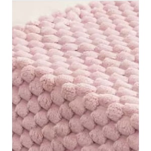 Genérico - Piecera 70X190 Cm + 2 Fundas 45X45 Cm Plush Peludita King Color Rosa