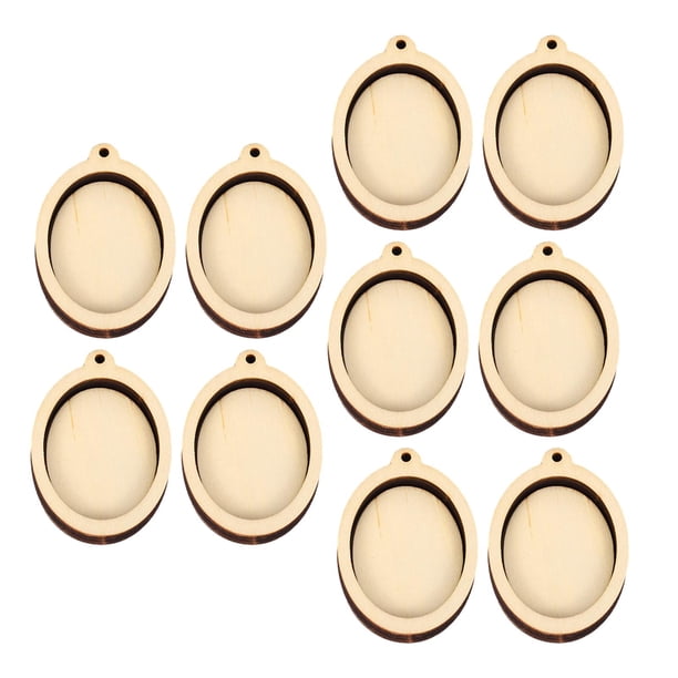 10x Mini Marco De Exhibición De Aros De Bordado Para Decoración De Festivales Colgantes DIY Oval