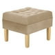thumbnail image 2 of Pouf Wood 1c Felpa 05 Beige, 2 of 4