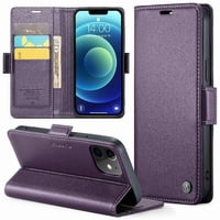 Caseme Tipo Cartera Iphone 12/12 Pro Con Cierre Magnético, Rfid, Tarjetero, Soporte, Carga Inalámbrica