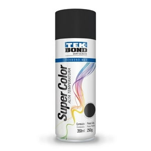 Tekbond - Pintura Acrilica Aerosol 350Ml Alta Temperatura Negro Mate