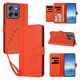 thumbnail image 2 of Funda Cartera Trébol para Motorola Moto G Stylus 2026 5G con Ranuras Tarjetas y Carga Inalámbrica Naranja, 2 of 6
