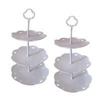 Ventitas Candy Bar - Pack 2 Porta Cupcakes 3 Pisos Tipo Piramide