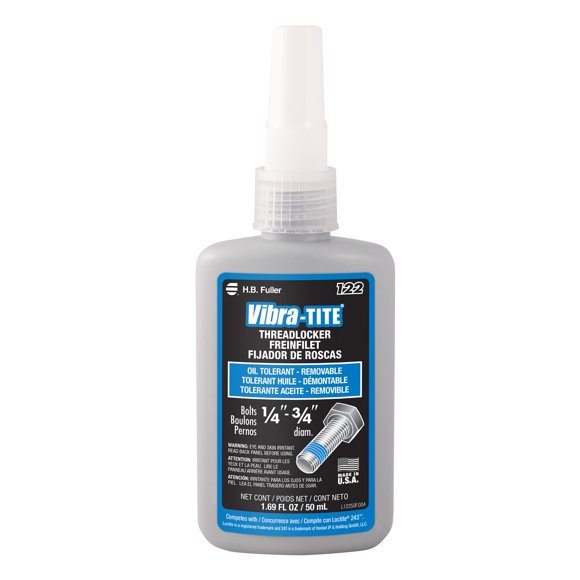 Bloqueador de roscas Vibra‑TITE 50 ml Azul tolerante al aceite