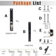 thumbnail image 5 of Juego de manija para puerta corrediza de vidrio T-HAKEN negro con cerradura con llave, 5 of 6