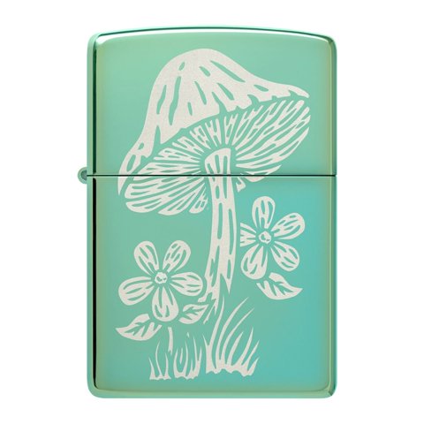 Encendedor Zippo Mushroom Design Verde Zp46178